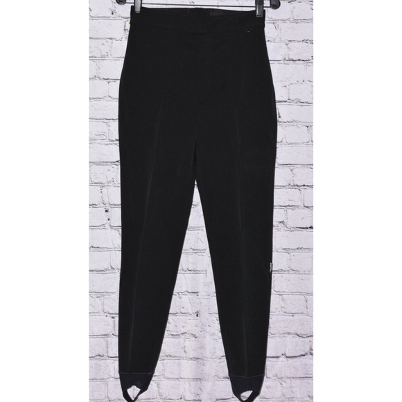 ROFFE Stirrup Ski Pants WOMEN'S 8-Regular Black Wool Blend Cold Weather Wear - Picture 1 of 6